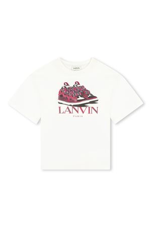 white cotton tshirt LANVIN KIDS | N30117117